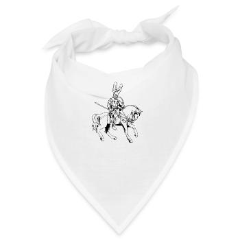 Decurio auf Pferd - Römischer Offizier - Bandana - Weiß - Vorne