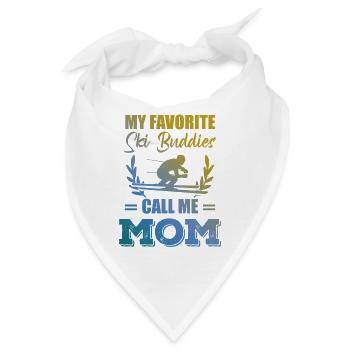 ski freund mama - Bandana - Weiß - Vorne