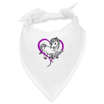 Pferdeliebhaber - Araber - Bandana - Weiß - Vorne
