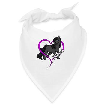 Pferdeliebhaber - Friesen - Bandana - Weiß - Vorne