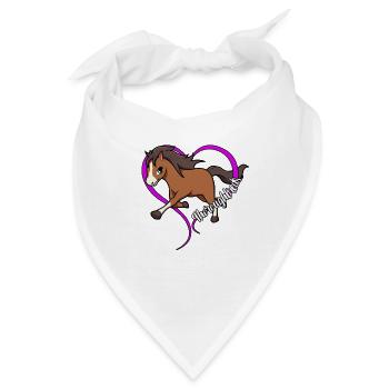 Pferdeliebhaber - Vollblut - Bandana - Weiß - Vorne