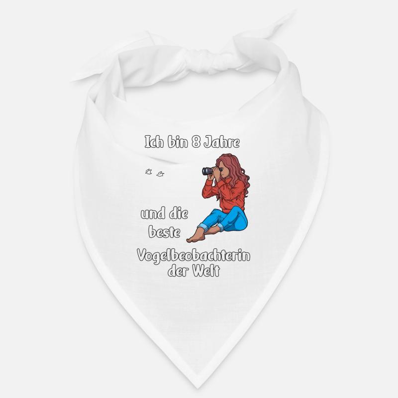 Ich bin 8 - Mädchen Vogelbeobachtung Bandana