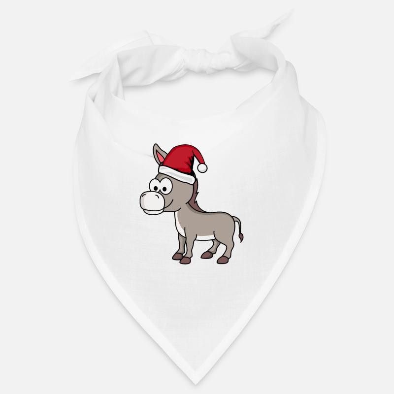 Bande dessinée âne Noël - Bandana - blanc
