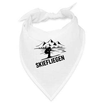 Skiefliegen Wintersport Skispringen - Bandana - Weiß - Vorne