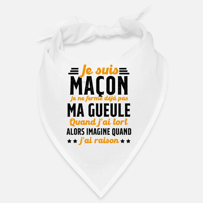 Maçon humour je ne ferme pas ma gueule maçonnerie Bandana