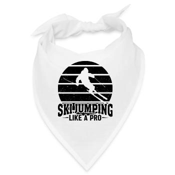 Skispringen Wie Ein Profi Sonnenuntergang - Bandana - Weiß - Vorne