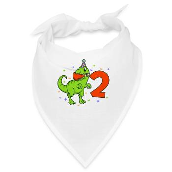 Mit TREX - Jungs Geburtstag 2 Jahre - Bandana - Weiß - Vorne