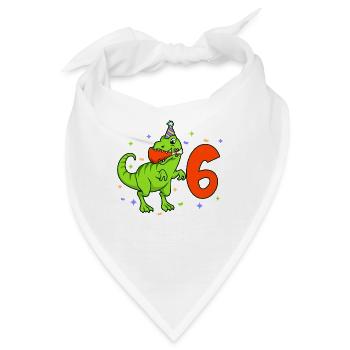 Mit TREX - Jungs Geburtstag 6 Jahre - Bandana - Weiß - Vorne