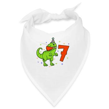 Mit TREX - Jungs Geburtstag 7 Jahre - Bandana - Weiß - Vorne
