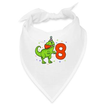 Mit TREX - Jungs Geburtstag 8 Jahre - Bandana - Weiß - Vorne