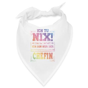 Weltbeste Chefin - Bandana - Weiß - Vorne