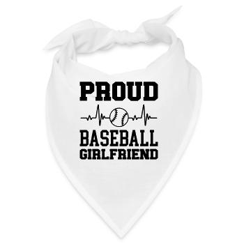 Baseball Baseball Freundin Baseball Spielerin - Bandana - Weiß - Vorne
