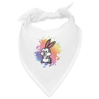 Hase Comic Tier - Bandana - Weiß - Vorne