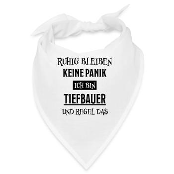 Tiefbauer Beruf Lustiger Spruch Tiefbauer Geschenk - Bandana - Weiß - Vorne