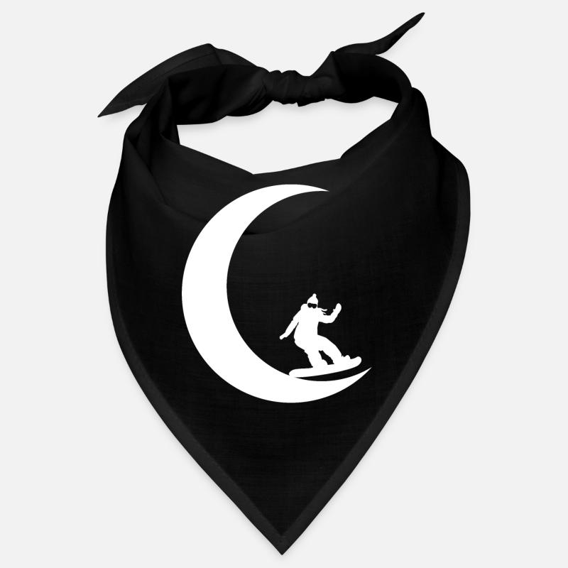 Crescent Moon - Snowboarder - Snowboarding - weibli Bandana