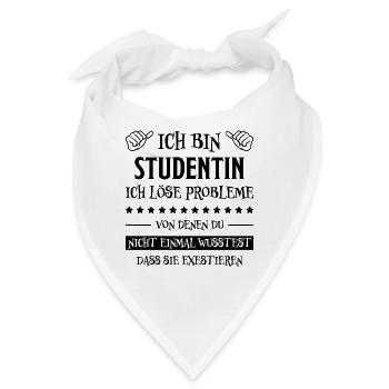 Studentin Spruch Universität Studentin Geschenk - Bandana - Weiß - Vorne