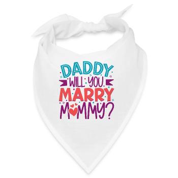 Papa willst du Mama heiraten - Bandana - Weiß - Vorne