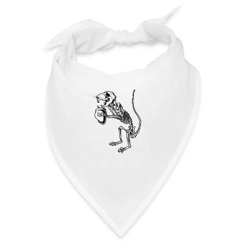 Eichhörnchen Skelett - Aestethic Goblincore - Bandana - Weiß - Vorne
