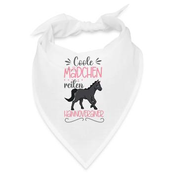 Coole Mädchen reiten Hannoveraner - Bandana - Weiß - Vorne