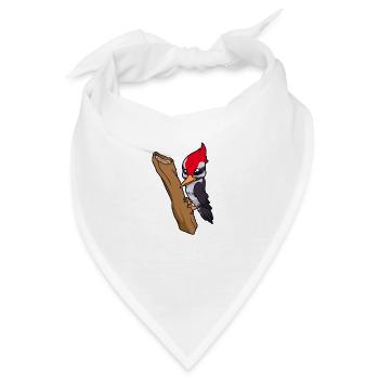 Kawaii Specht - Bandana - Weiß - Vorne