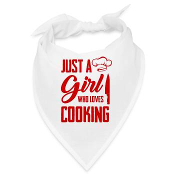 mädchen liebt kochen - Bandana - Weiß - Vorne