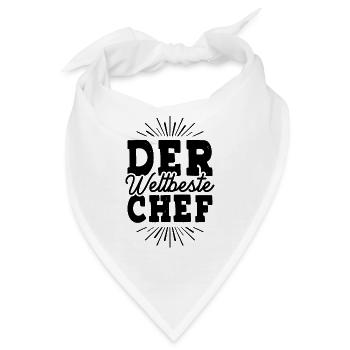 Weltbester Chef - Bandana - Weiß - Vorne