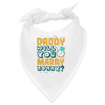 Papa willst du Mama heiraten - Bandana - Weiß - Vorne