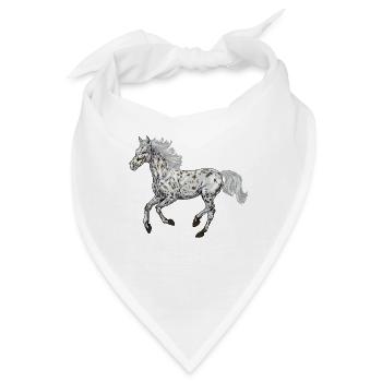 Zeichnung eines Appaloosa - Bandana - Weiß - Vorne