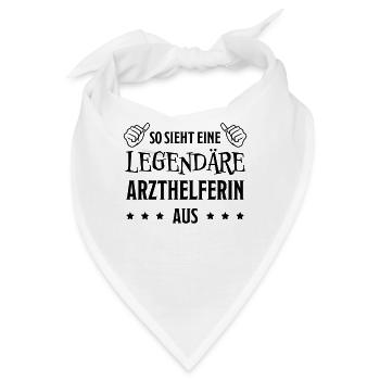 Arzthelferin Lustiger Spruch Arzthelferin Geschenk - Bandana - Weiß - Vorne