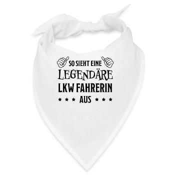 LKW Fahrerin Fun Spruch Lastwagenfahrerin Geschenk - Bandana - Weiß - Vorne