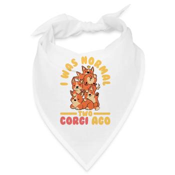 Corgi two Corgi ago- Corgi Geschenk - Bandana - Weiß - Vorne