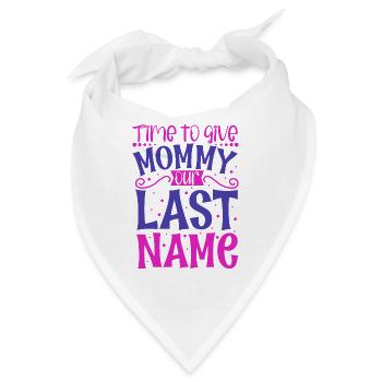 Mama heiraten - Verlobung - Bandana - Weiß - Vorne