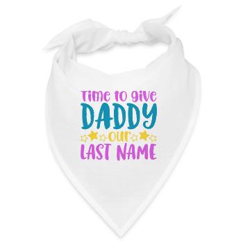 Papa heiraten - Verlobung - Bandana - Weiß - Vorne