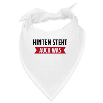 Hinten steht auch was - Bandana - Weiß - Vorne