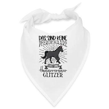Hannoveraner Glitzer - Das sind keine Pferdehaare - Bandana - Weiß - Vorne