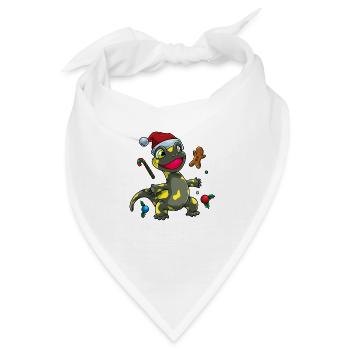 Süßer Weihnachten Feuersalamander - Bandana - Weiß - Vorne