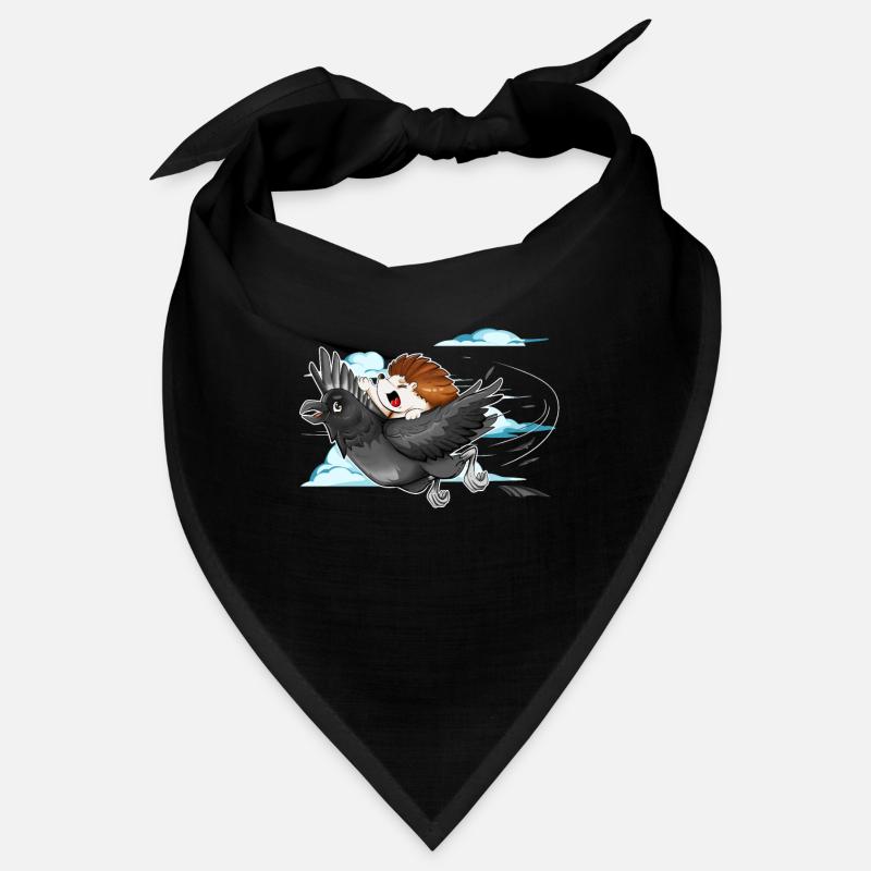 Mouches hérisson sur corbeau Bandana