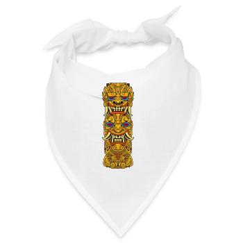 Aztekisches Totem - Bandana - Weiß - Vorne