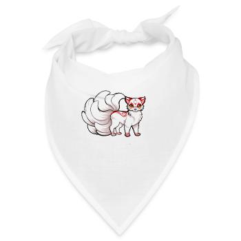 Kawaii Kitsune - Bandana - Weiß - Vorne