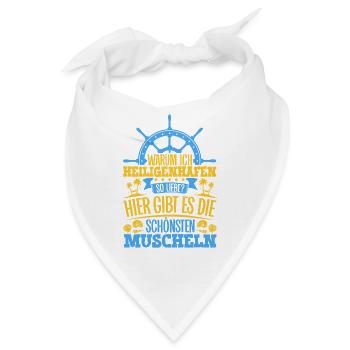 Schöne Muscheln - Warum ich Heiligenhafen so liebe - Bandana - Weiß - Vorne