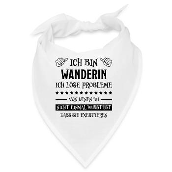 Wanderin Lustiger Spruch Outdoor Wandern Geschenk - Bandana - Weiß - Vorne