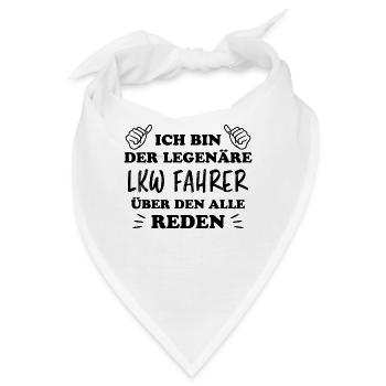 LKW Fahrer Fun Lustiges Spruch LKW Fahrer Geschenk - Bandana - Weiß - Vorne