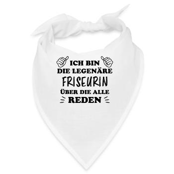 Friseurin Friseur Lustig Spruch Friseurin Geschenk - Bandana - Weiß - Vorne