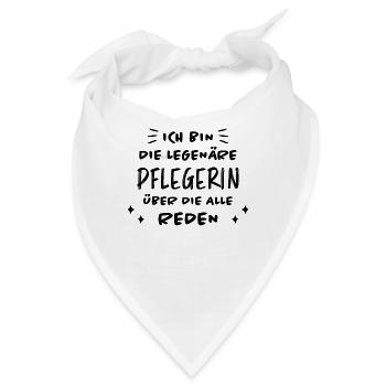 Pflegerin Spruch Pflegekraft Pflegerin Geschenk - Bandana - Weiß - Vorne