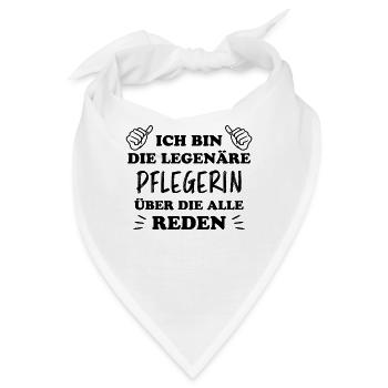 Pflegerin Spruch Pflegekraft Pflegerin Geschenk - Bandana - Weiß - Vorne