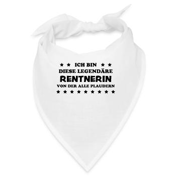 Rentnerin Lustig Spruch Ruhestand Rentner Geschenk - Bandana - Weiß - Vorne