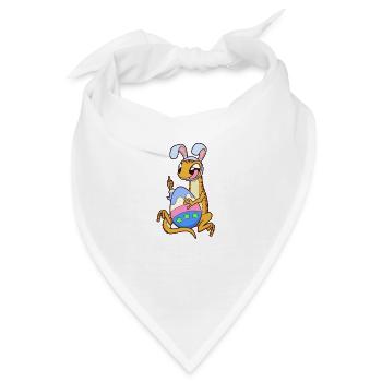 Feuersalamander bemalt Ostereier an Ostern - Bandana - Weiß - Vorne
