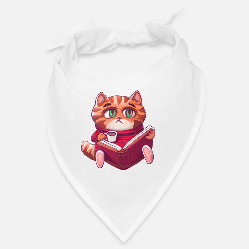 Cat Read Books Book Bandana