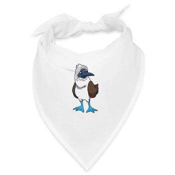Kawaii Blaufußtölpel - Bandana - Weiß - Vorne