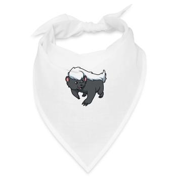 Kawaii Honigdachs - Bandana - Weiß - Vorne